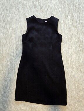 Alfred Sung Jacquard Sleeveless Black Sheath Dress